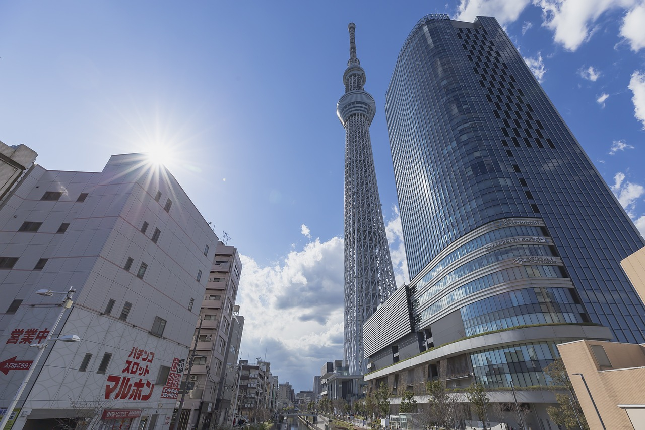 Tokyo Skytree tower and modern skyline in Tokyo city, one of the best destinations for pro wrestling fans